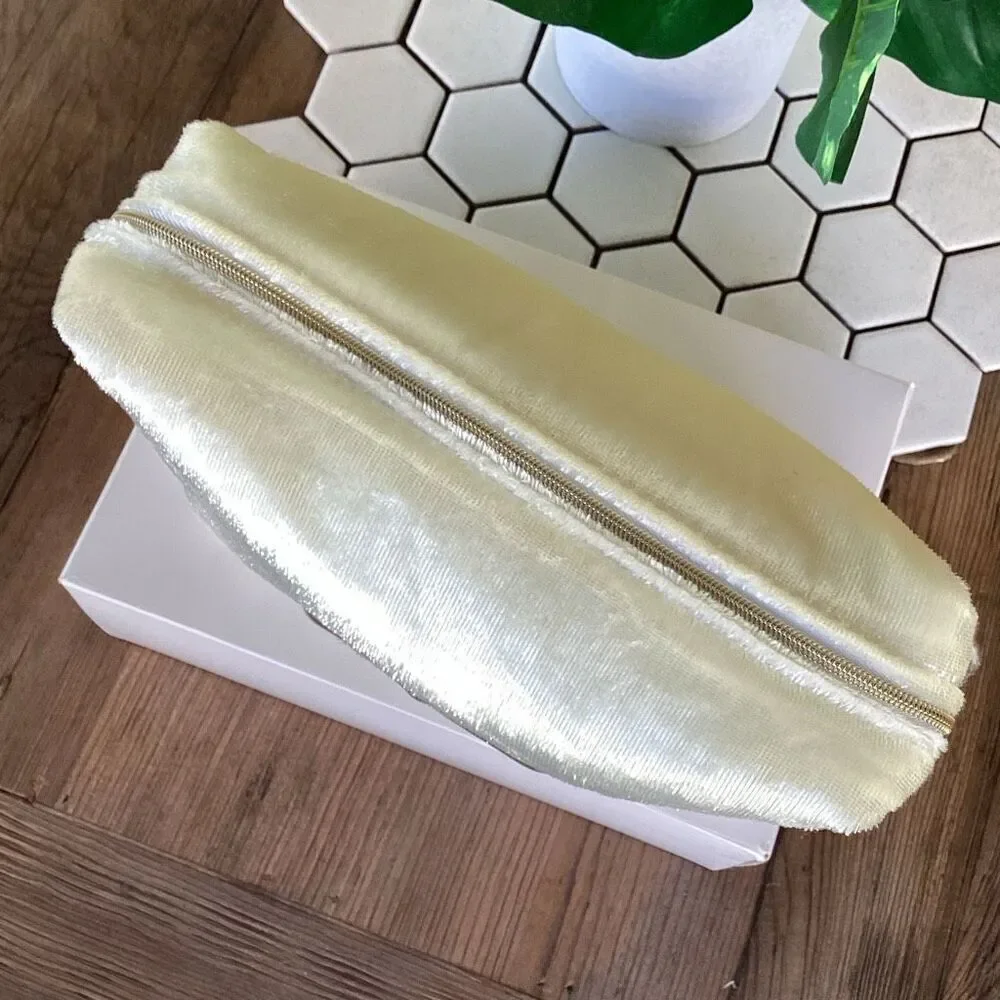 Christian Dior Crushed Velvet Cosmetic Make Up Bag Clutch New in Box GWP